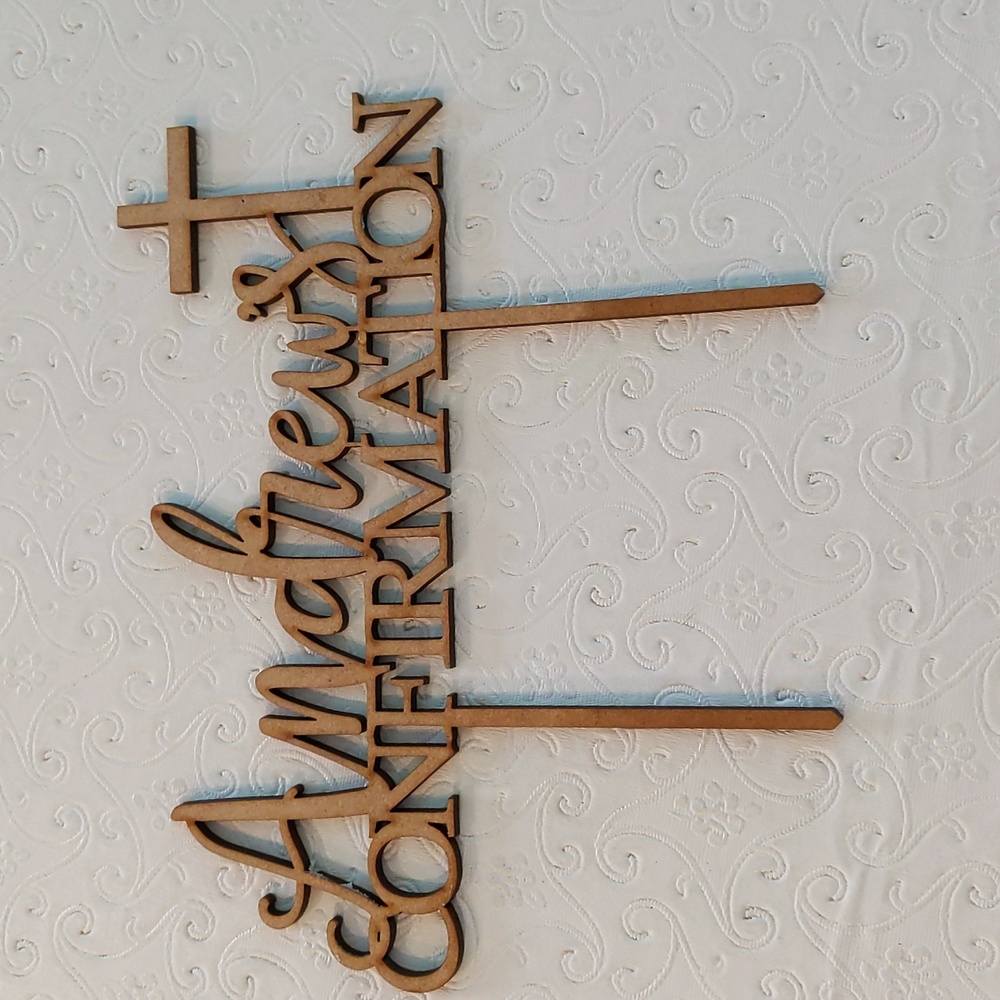 Confirmation cake topper